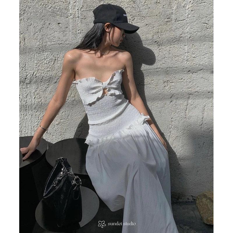 Đầm biển ôm eo dáng xoè - new 95% 507014