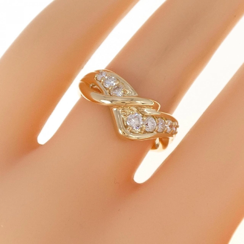 Nhẫn kim cương K18YG 0.45CT 671405