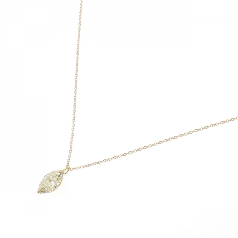 K18YG Dây chuyền kim cương 1.153CT VLY I1 cắt Marquis - Hàng hiệu Chính hãng 873278