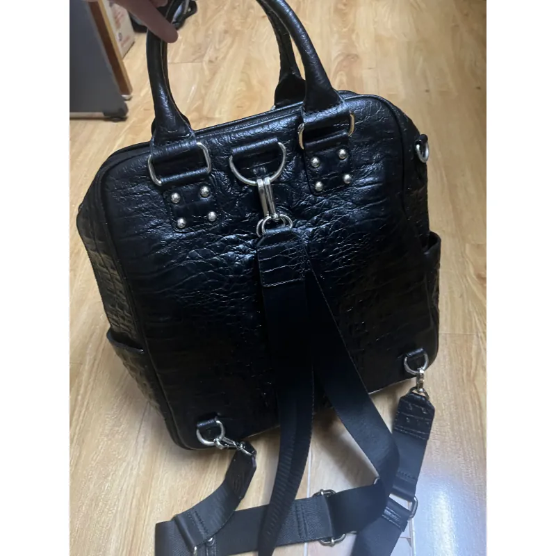 Balo đa năng size 29*30*13 da thật dập vân 2hand 933088