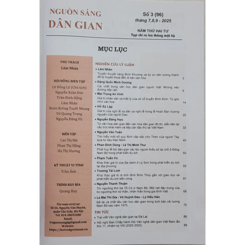 Tạp chí Nguồn sáng dân gian, số 3, năm 2025 (mới 100%) 753924