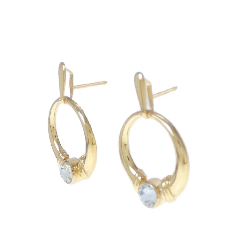 K18YG Blue Topaz Bông tai - Hàng hiệu Chính hãng 870225