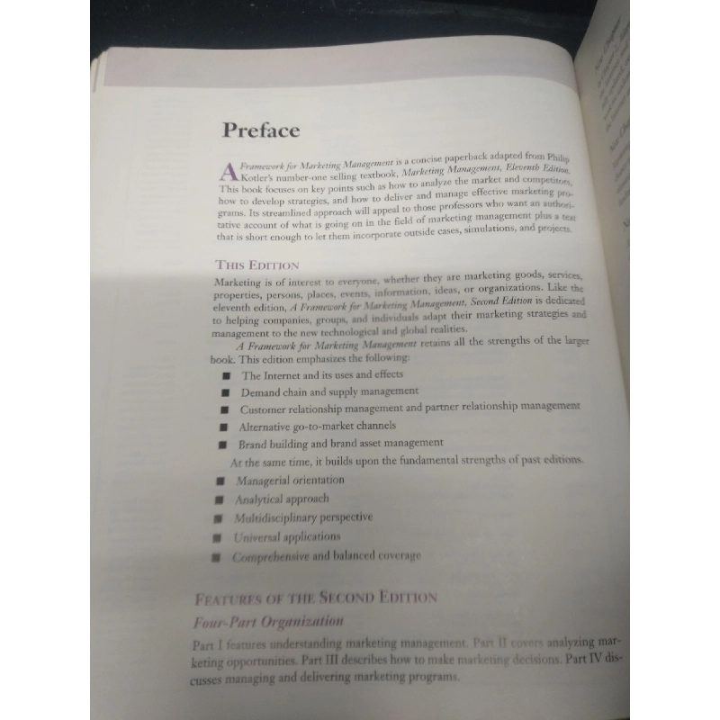 A Framework For Marketing Management - Philip Kotler mới 80% ố vàng HCM0805 ngoại văn 914352