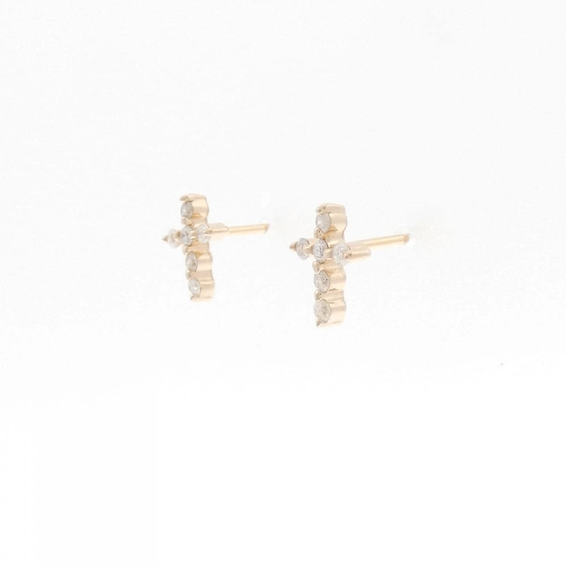 K18PG Bông tai kim cương chéo 0.12CT - Hàng hiệu Chính hãng 867116