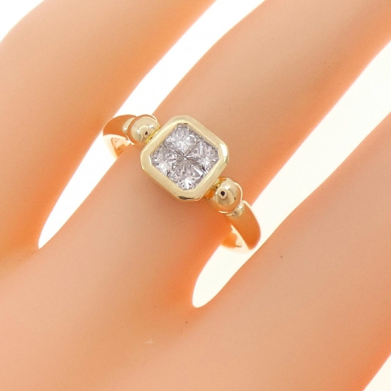 Nhẫn kim cương K18YG 0.42CT 667735