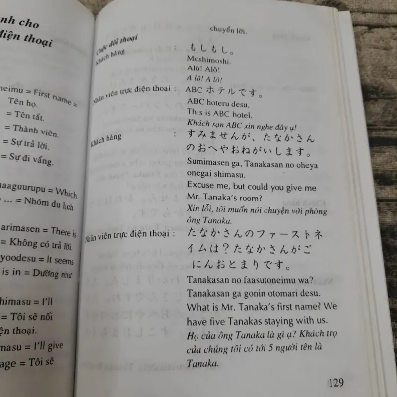 Tiếng Nhật dành cho Nhân Viên Khách Sạn. Biên soạn Trần Việt Thanh 785284