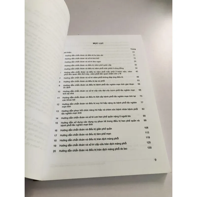 HƯỚNG DẪN CHẨN ĐOÁN VÀ ĐIỀU TRỊ BỆNH HÔ HẤP  780452