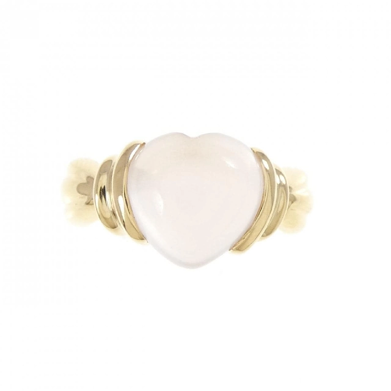 Nhẫn K18YG hình trái tim đá hồng ngọc - Hàng hiệu Authentic 854525