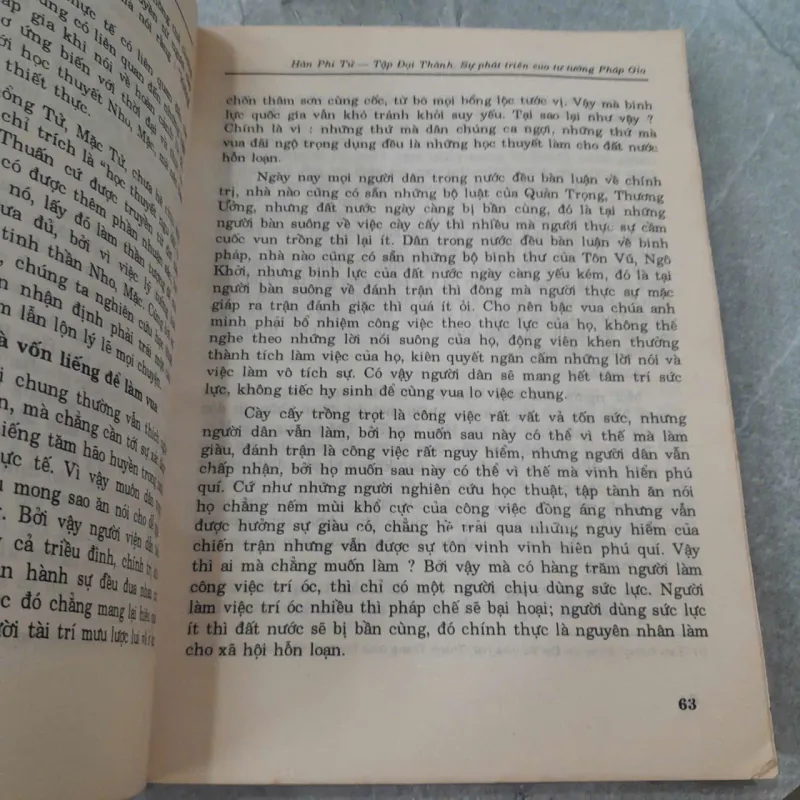 HÀN PHI TỬ: SỰ PHÁT TRIỂN CỦA TƯ TƯỞNG PHÁP GIA ( HÀN THẾ CHÂN DỊCH) 1001522