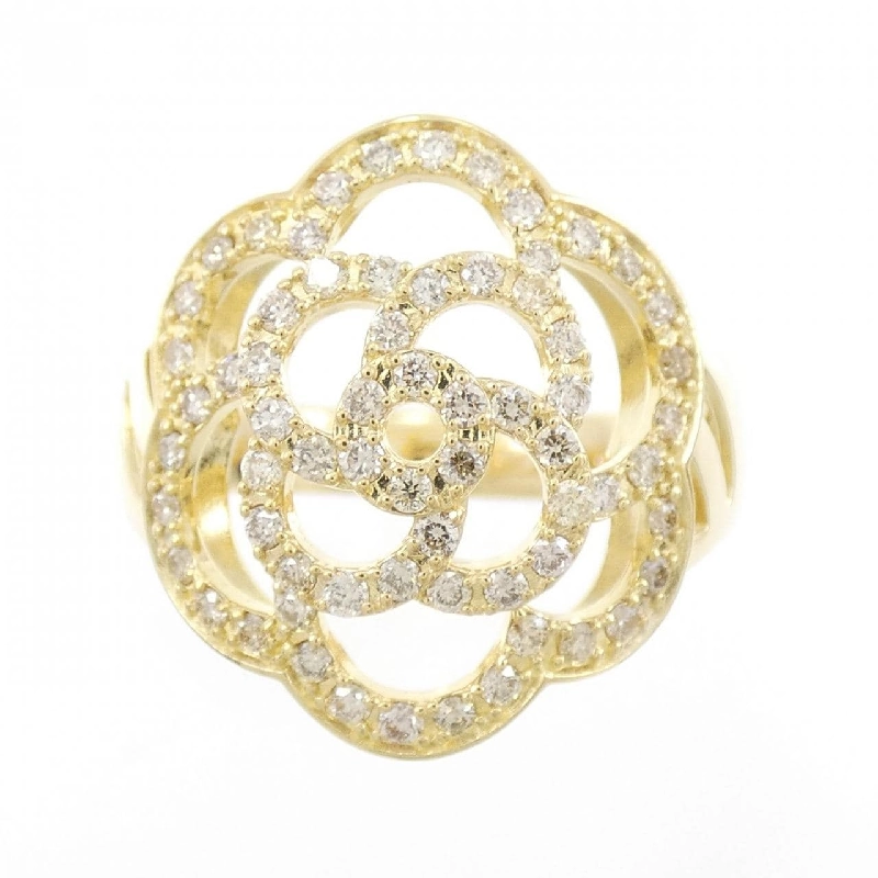 Nhẫn kim cương hoa K18YG 0.40CT 673681