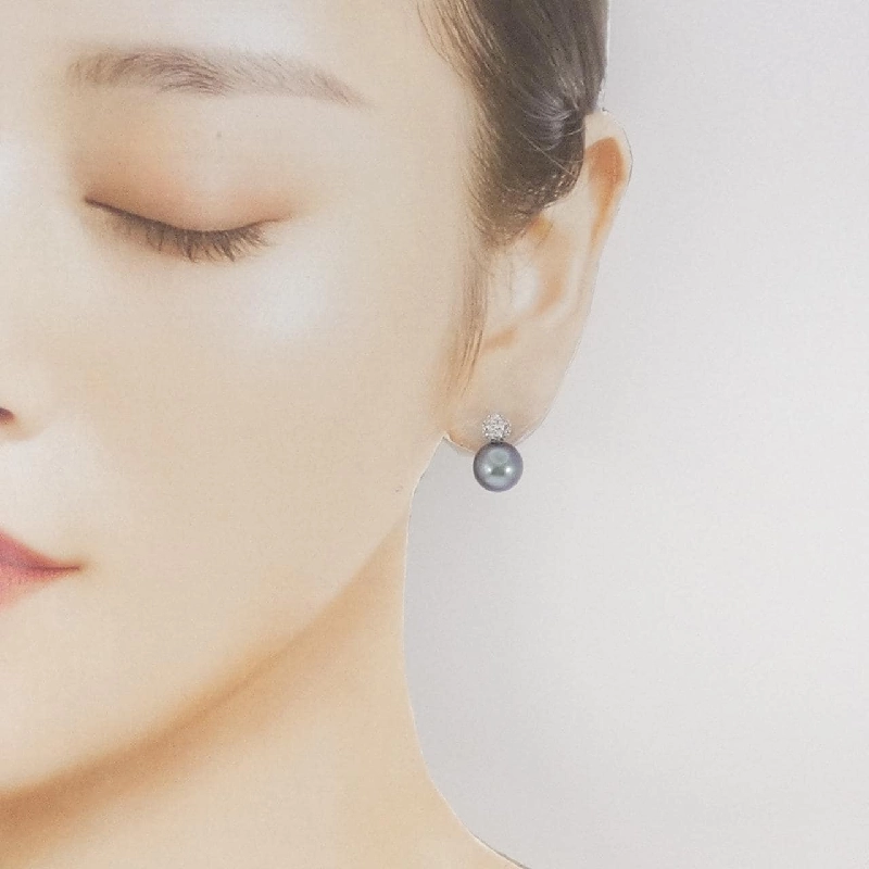 Bông tai ngọc trai đen K18WG/K14WG 9.8mm - Hàng hiệu Chính hãng 872159