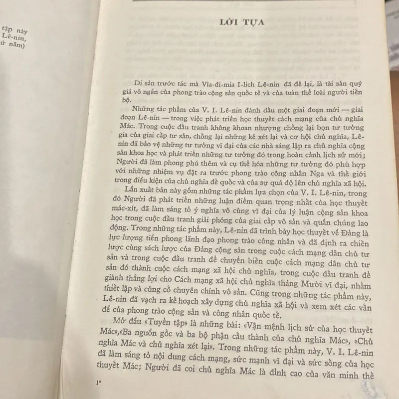 V.I.LÊ NIN TUYỂN TẬP, BẢN BÌA CỨNG, XB 1970s 564483