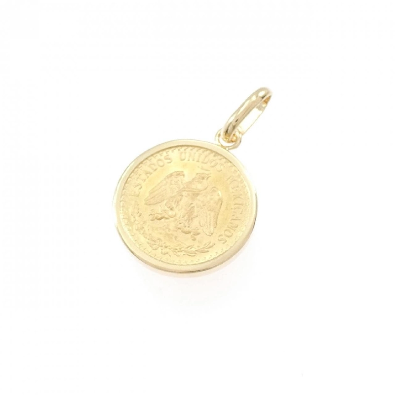 K18YG(枠) Đồng xu mặt dây chuyền - Hàng hiệu Authentic 866473