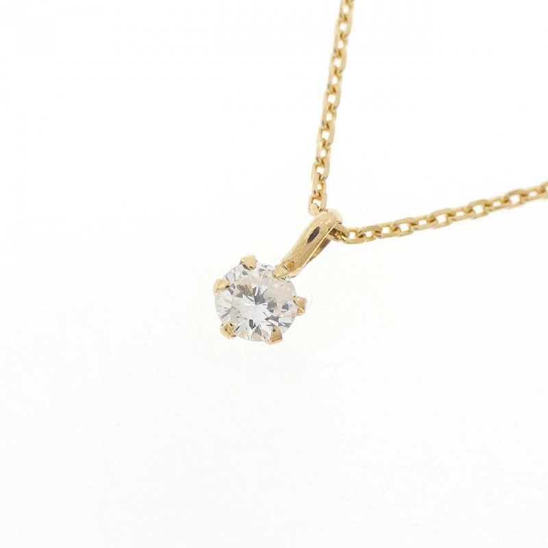 K18YG Solitaire Dây chuyền kim cương 0.10CT - Hàng hiệu Chính hãng 859627