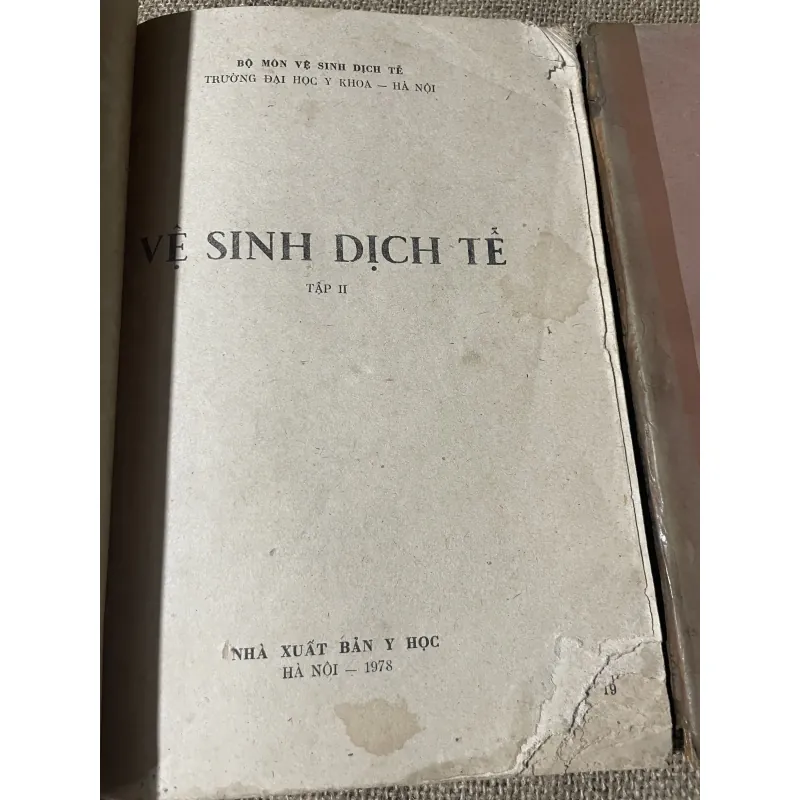 Vệ sinh dịch tể - sách y  750174
