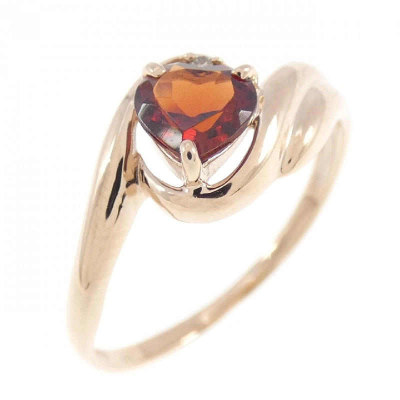 Nhẫn Garnet K10PG hình trái tim 669773