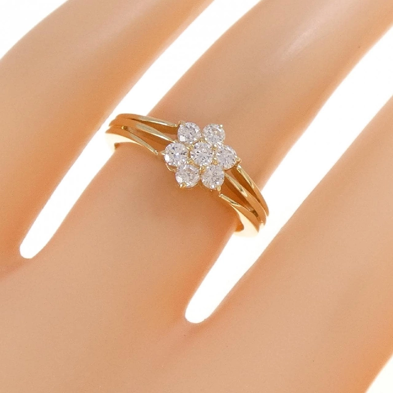 Nhẫn kim cương hoa K18YG 0.32CT 667270