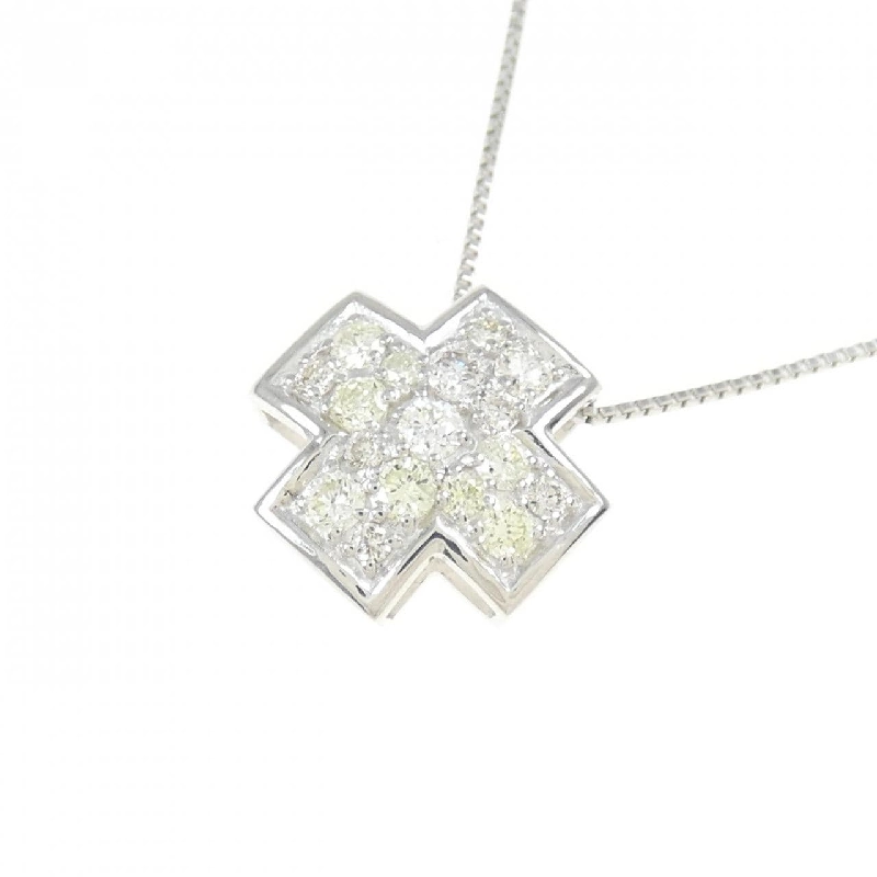 K18WG Dây chuyền kim cương chéo 0.30CT - Hàng hiệu Chính hãng 863093