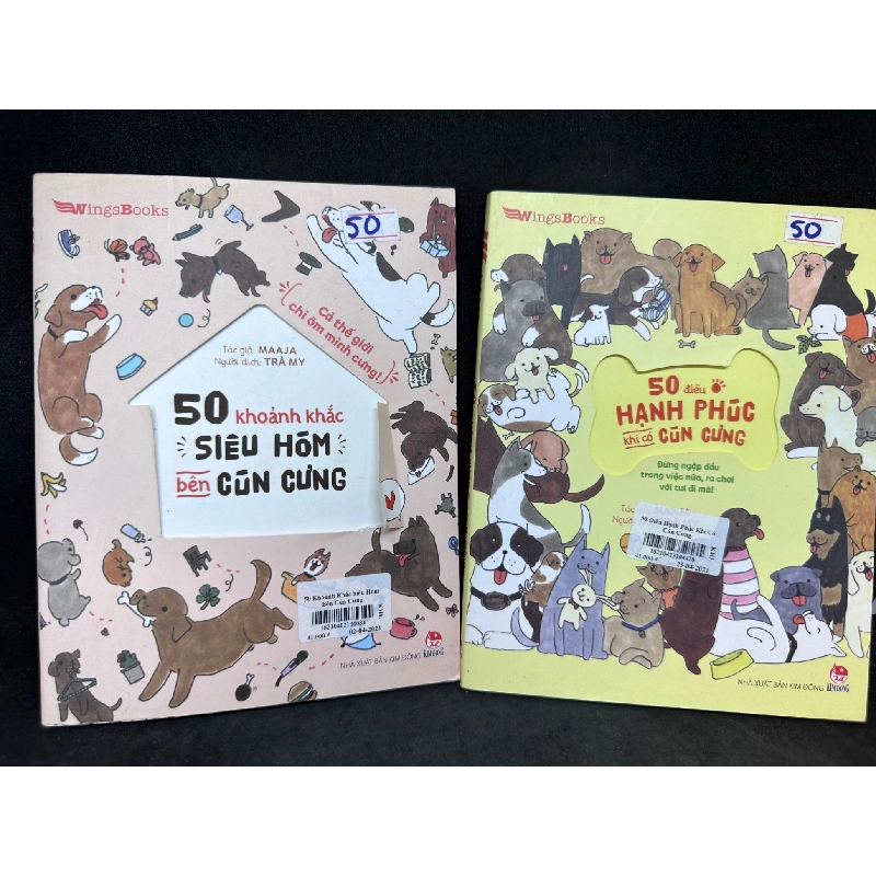 Combo 2 cuốn 50 điều hạnh phúc khi có cún cưng + 50 khoảnh khắc siêu hóm bên cún cưng Maaja New 90% SBM2903 911521