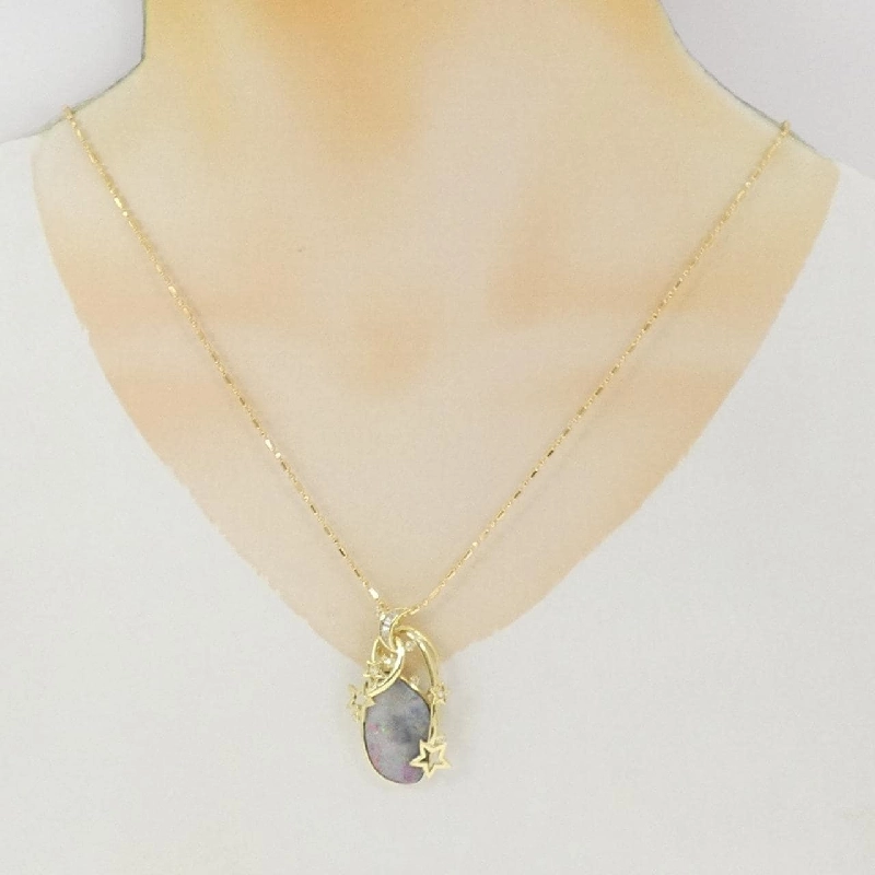 K18YG Sao × Mặt trăng Boulder Opal Dây chuyền 12.24CT - Hàng hiệu Chính hãng 848536