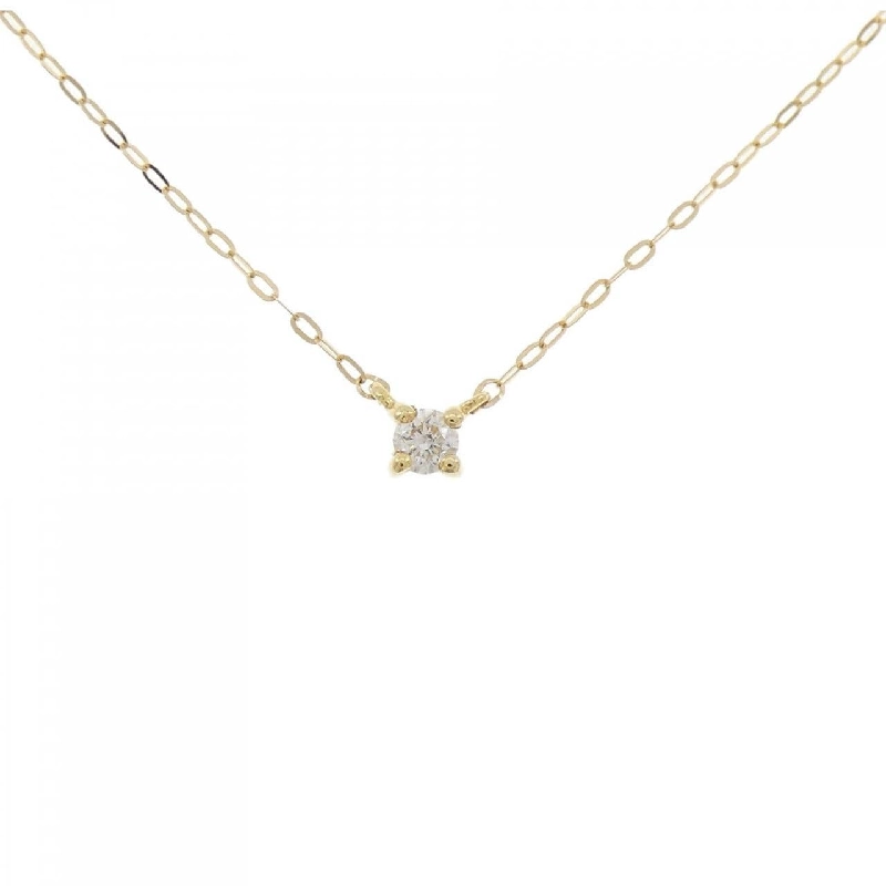 K18YG Solitaire Dây chuyền kim cương 0.10CT - Hàng hiệu Chính hãng 858484