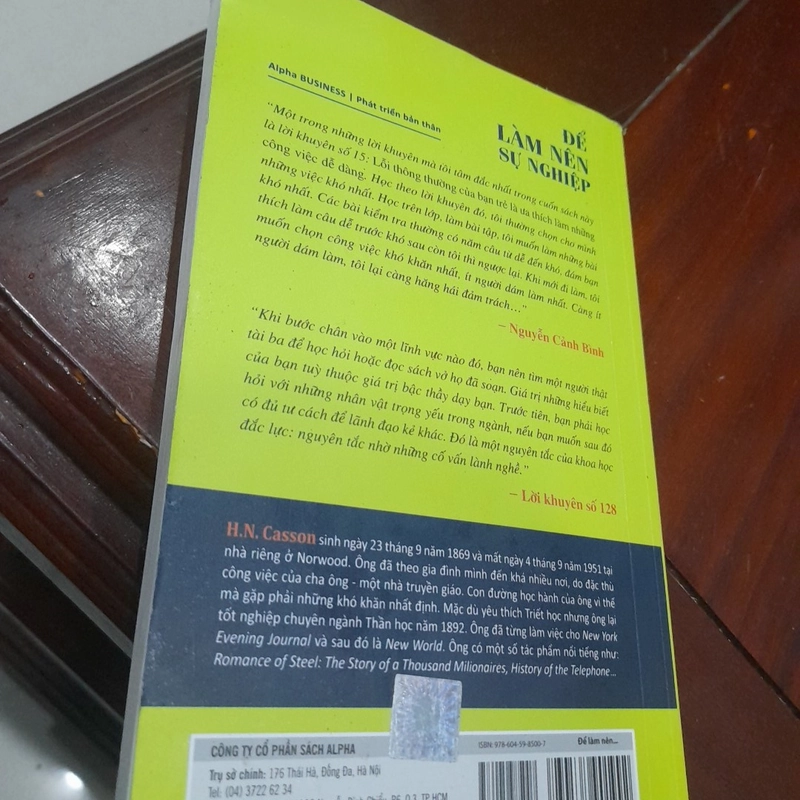 H.N Casson - ĐỂ LÀM NÊN SỰ NGHIỆP, 400 điều bạn không được học ở trường 327294