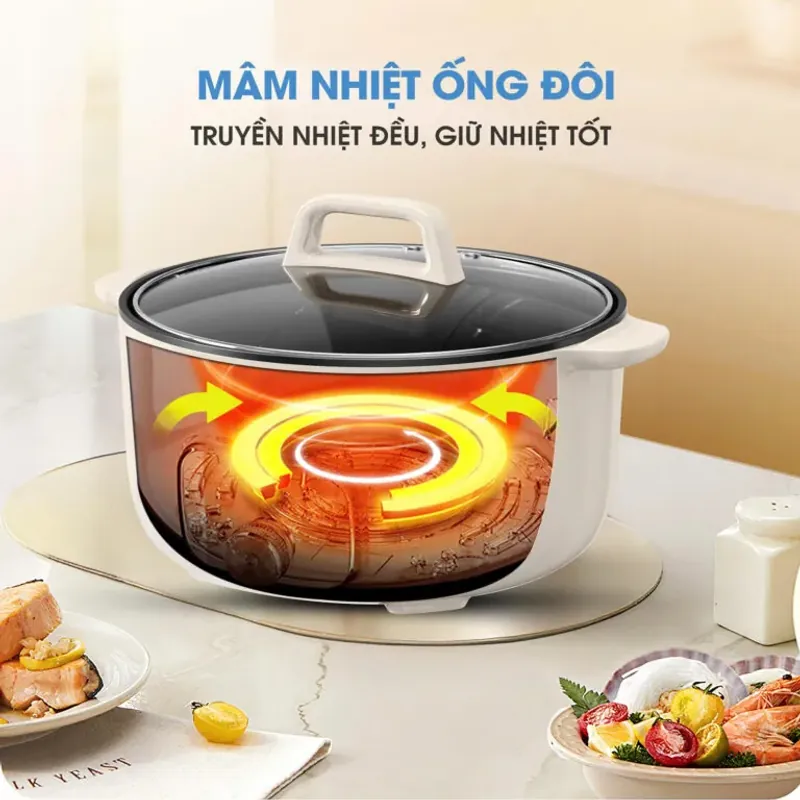 Nồi lẩu đa năng KALITE KL568 Elegant dung tích 6L công suất 2000W 796754