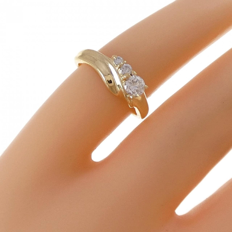 Nhẫn nhọn kim cương K18YG 0.20CT 666002