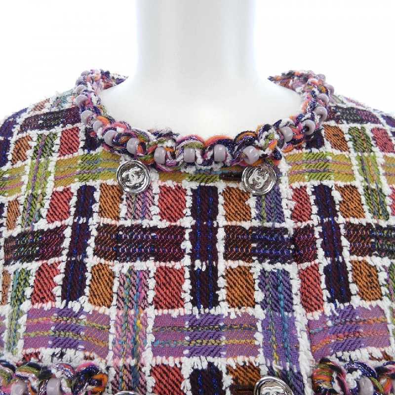 Áo khoác không cổ CHANEL METIERS D'ART P75234V66763 633412