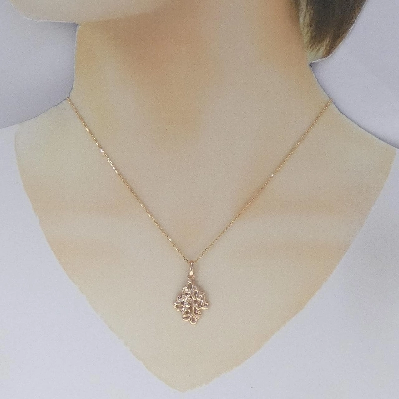 K18YG Dây chuyền kim cương 0.05CT - Hàng hiệu Chính hãng 860989