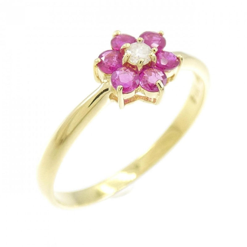 Nhẫn Ruby Hoa K18YG - Hàng hiệu Chính hãng 856149