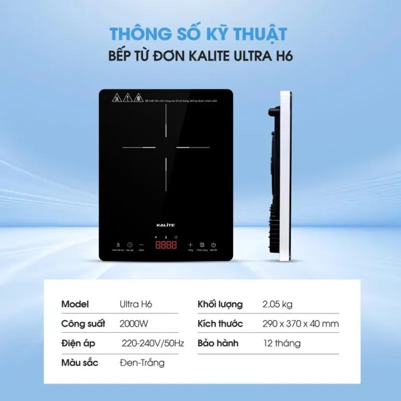 Bếp từ đơn Kalite Ultra H6 782603