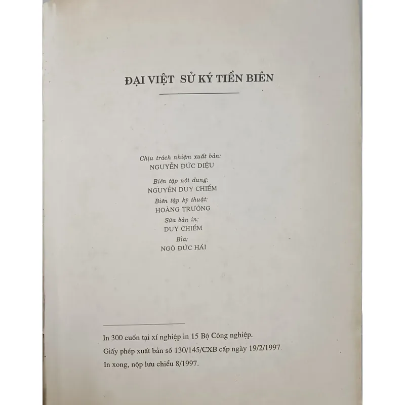 ĐẠI VIỆT SỬ KÝ TIỀN BIÊN 196354