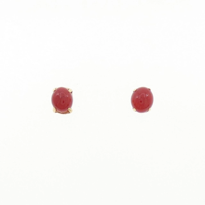 K18YG Bông tai San hô 0.84CT - Hàng hiệu Chính hãng 867231