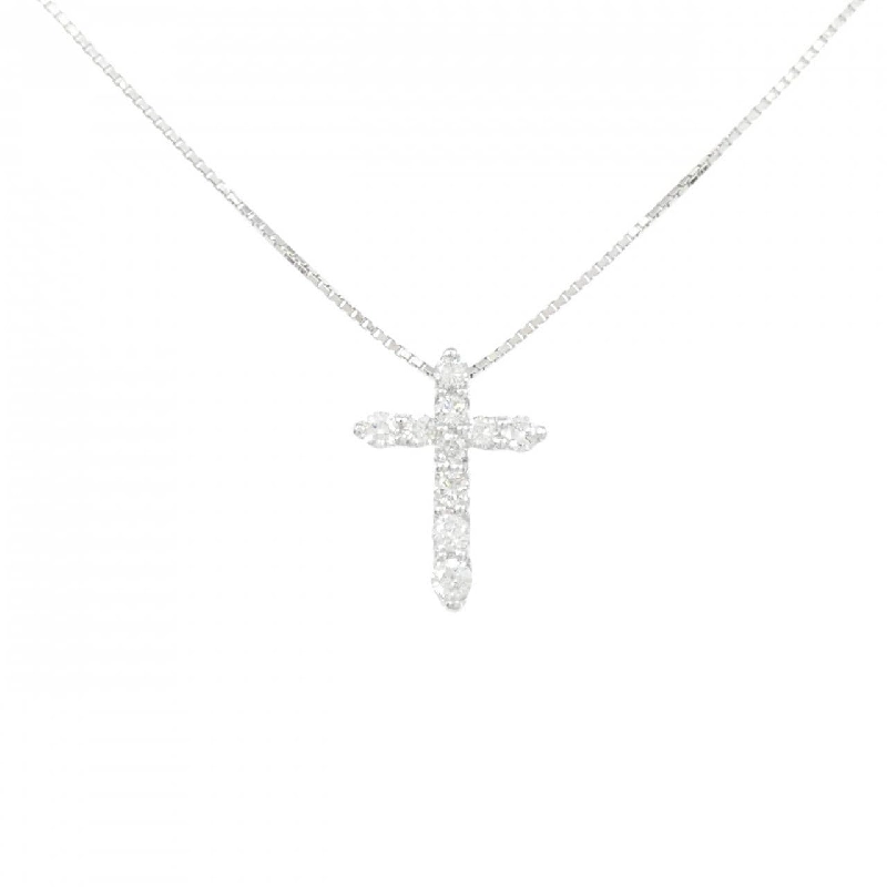 K18WG Dây chuyền kim cương chéo 0.30CT - Hàng hiệu chính hãng 859392