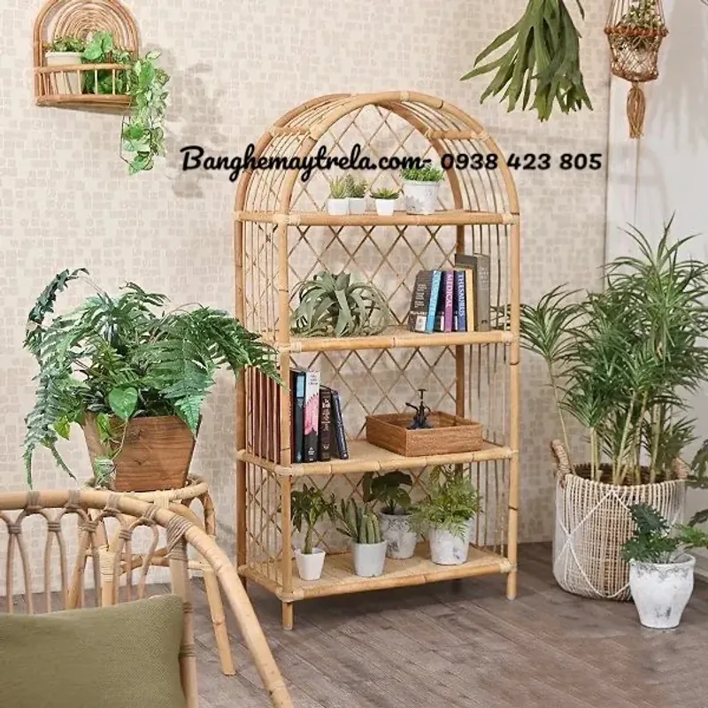 Kệ mây tre decor 568414