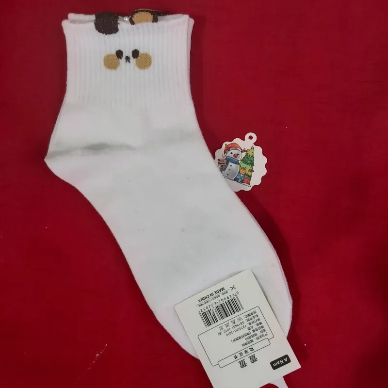 Combo 3 đôi vớ trắng cổ cao, họa tiết dễ thương  1001134