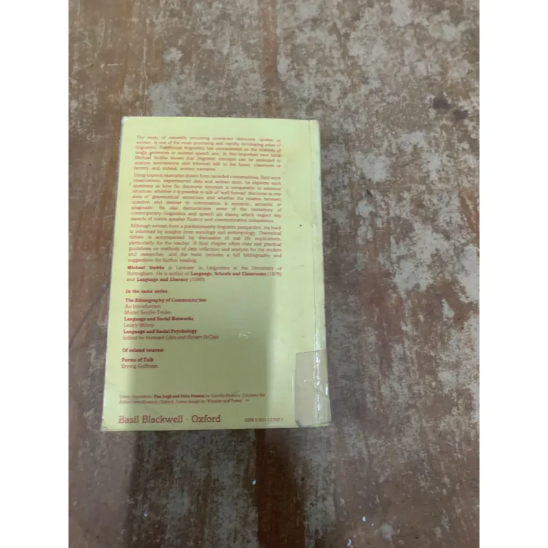 DISCOURSE ANALYSIS - Michael STUBBS 763157