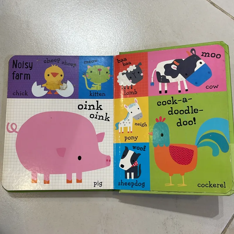 NGOẠI VĂN tiếng anh trẻ em: 100 Farm Words - sách bìa cứng đẹp  1027610