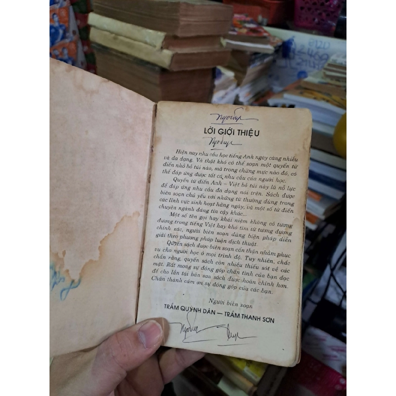Từ điển Anh Việt - Quỳnh Dân - Thanh Sơn - 1990 mới 80% ố - HỌC NGOẠI NGỮ - HCM0111 924377