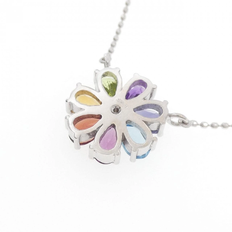 K18WG Hoa Đá Màu Dây Chuyền - Hàng hiệu Chính hãng 862417