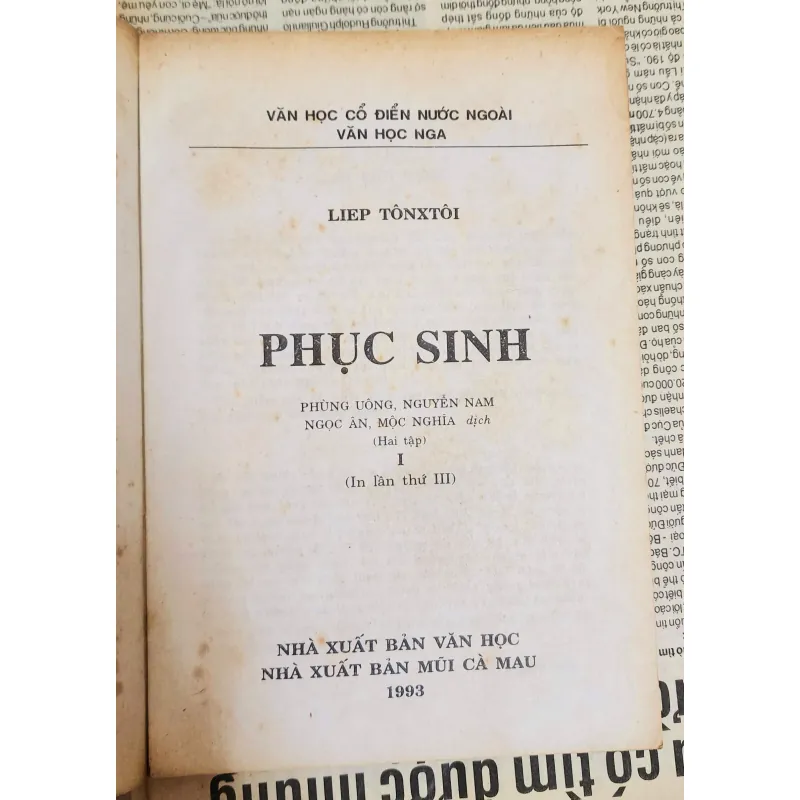 Trọn bộ 2q VH kinh điển Nga: PHỤC SINH (Lev Tolstoy) - 714 trang 758193
