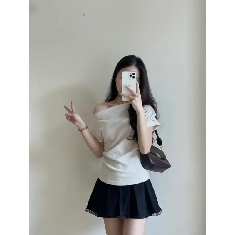 Áo thun lệch vai size S 590364