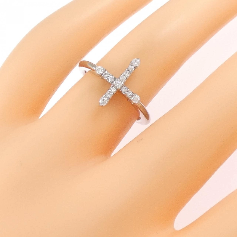 Nhẫn kim cương chéo K18WG 0.18CT - Hàng hiệu chính hãng 846421