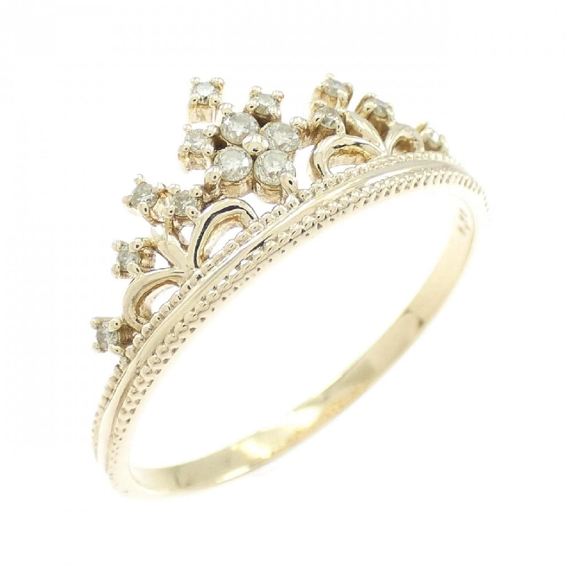 Nhẫn kim cương K10YG Tiara 0.10CT - Hàng hiệu Chính hãng 848669