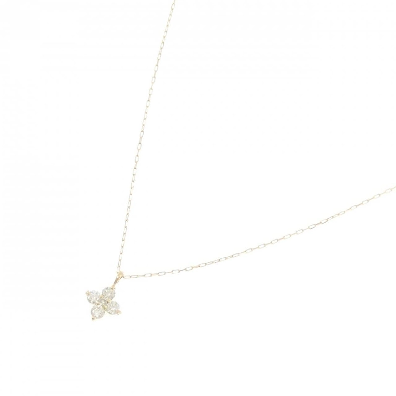 K18YG Hoa Hồng Kim Cương Dây Chuyền 0.10CT - Hàng hiệu Chính hãng 860057