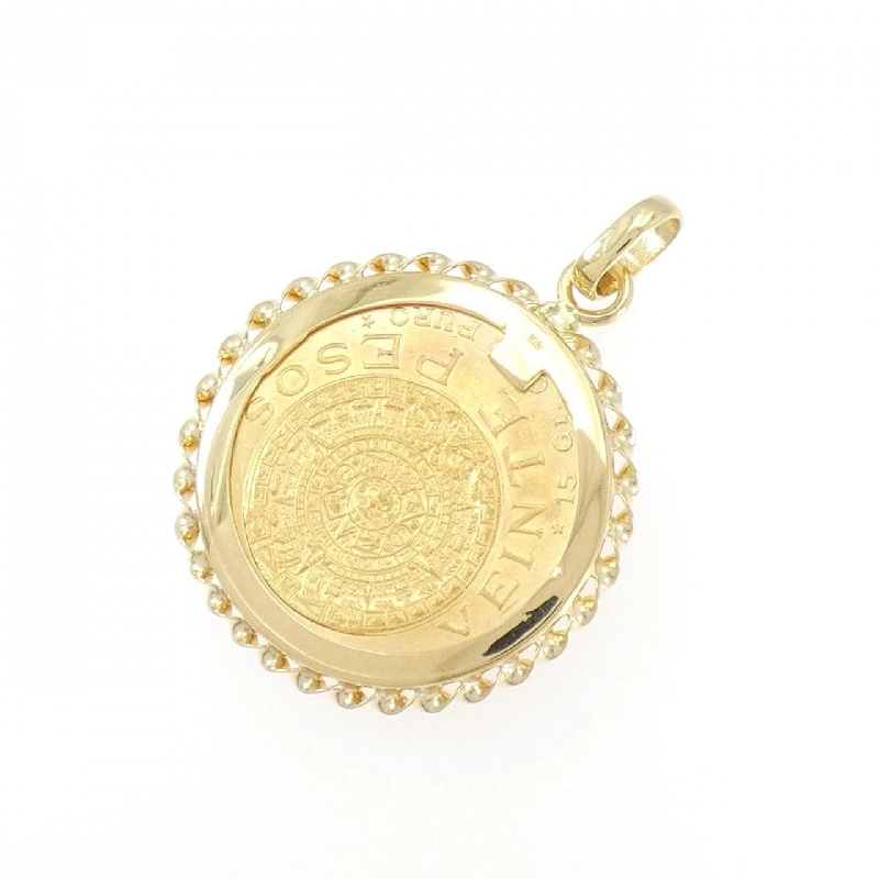 K18YG(枠) Đồng xu Mặt dây chuyền - Hàng hiệu Authentic 864147