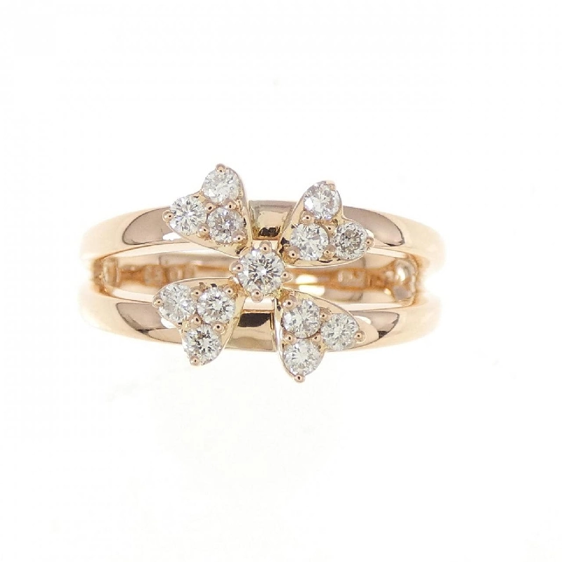 Nhẫn kim cương K18PG hoa 0.30CT 672397