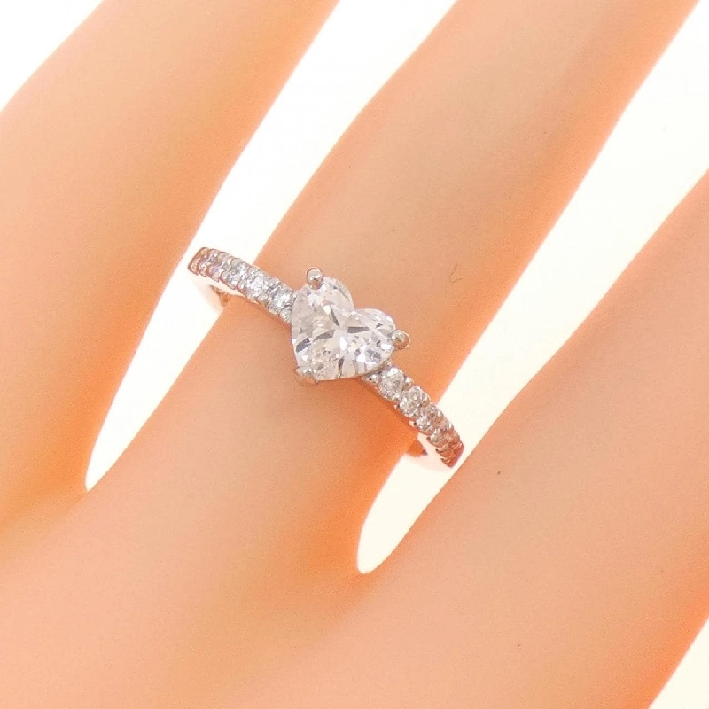 Nhẫn kim cương PT 0.595CT F VS1 hình trái tim - Hàng hiệu Authentic 872892