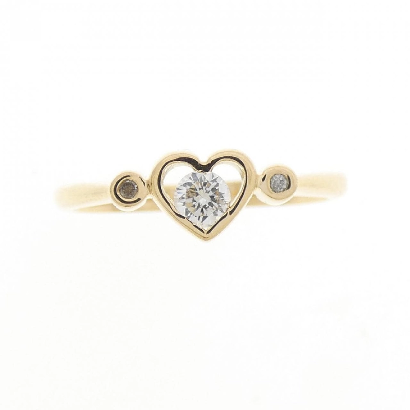 Nhẫn kim cương hình trái tim K18YG 0.12CT 665966